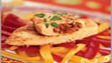 Рецепт Куриных зраз с сухофруктами под апельсиновым соусом