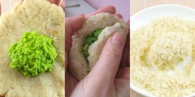 Рецепт рыбных зраз с зеленым горошком