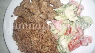 Рецепт Бефстроганова и гречневая каша