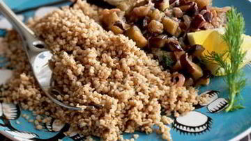 Рецепт Гречки с баклажанами