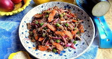 Рецепт Гречки с баклажаном и морковкой