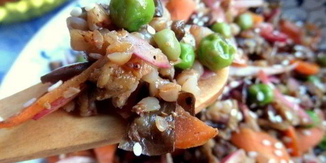 Рецепт гречки с баклажаном и морковкой