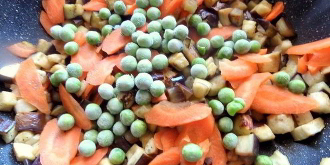 Рецепт гречки с баклажаном и морковкой