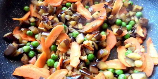 Рецепт гречки с баклажаном и морковкой