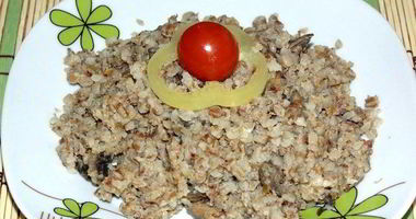 Рецепт Гречки с грибами и сметаной
