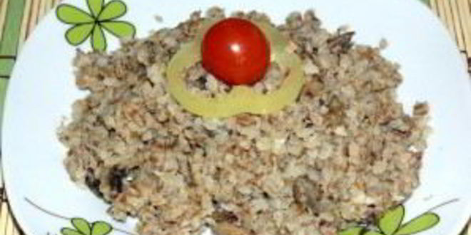 Рецепт гречки с грибами и сметаной