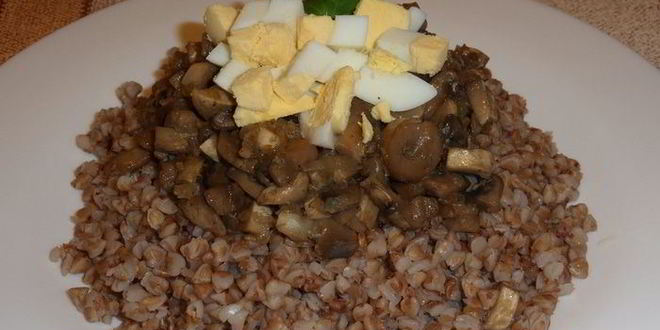Рецепт гречки с грибами