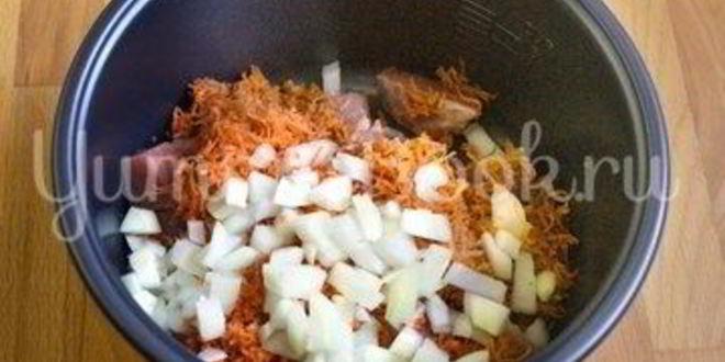 Рецепт гречневой каши с мясом в мультиварке