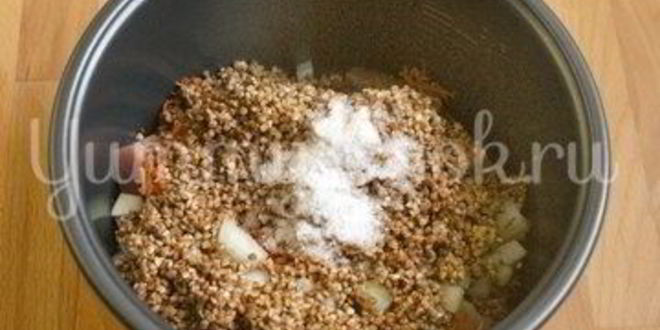 Рецепт гречневой каши с мясом в мультиварке