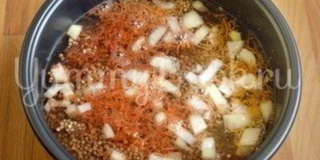 Рецепт гречневой каши с мясом в мультиварке