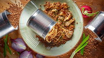 Рецепт Гречневой каши с вешенками и белыми грибами