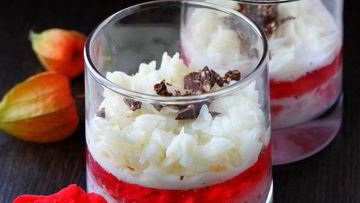 Рецепт Каши из рисовых хлопьев с вишневым желе