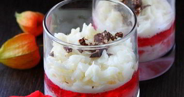 Рецепт Каши из рисовых хлопьев с вишневым желе