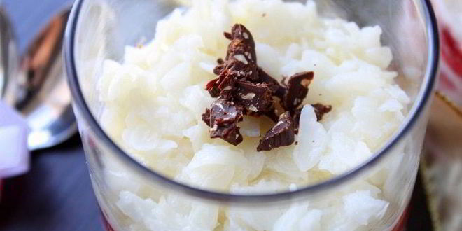 Рецепт каши из рисовых хлопьев с вишневым желе