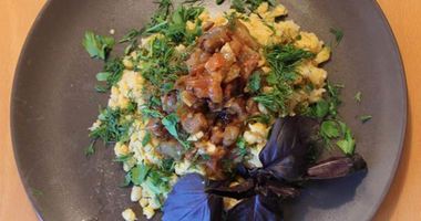 Рецепт Гороховой каши с баклажанами