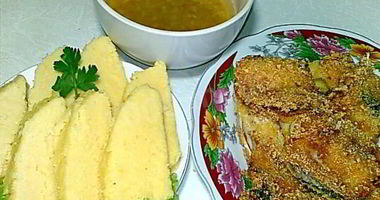 Рецепт Мамалыги с муждеем и жареной рыбой