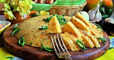 Рецепт Поленты с беконом и овощами