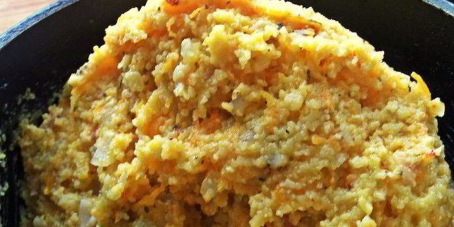 Рецепт поленты с беконом и овощами