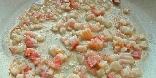 Рецепт поленты с беконом и овощами