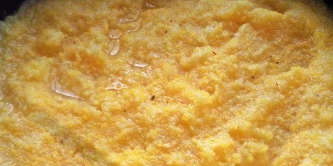 Рецепт поленты с беконом и овощами