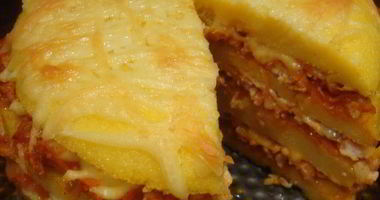 Рецепт Поленты с фаршем и сыром