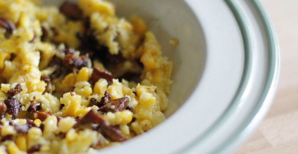 Рецепт поленту со спаржей