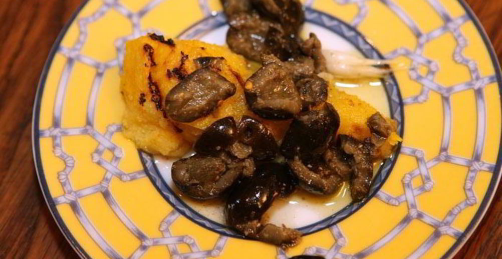 Рецепт поленту с лисичками