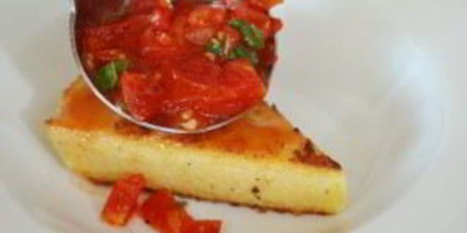 Рецепт поленты с помидорами