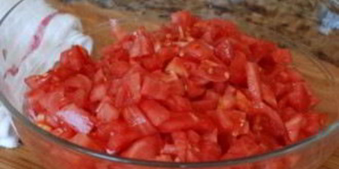 Рецепт поленты с помидорами