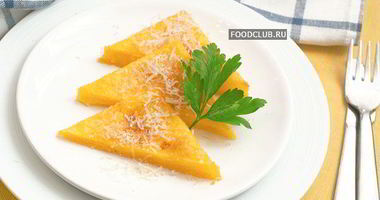 Рецепт Запеченной поленты с пармезаном