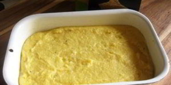 Рецепт запеченной поленты с песто