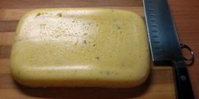 Рецепт запеченной поленты с песто