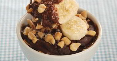 Рецепт Шоколадной манной каши с банановым муссом