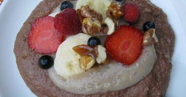 Рецепт Шоколадной манной каши с банановым соусом