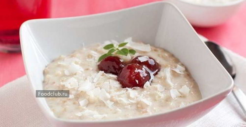 Рецепт овсяную кашу с яблоком, клюквой и грецким орехом