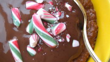 Рецепт Овсяной каши с шоколадным пудингом и мятной карамелью