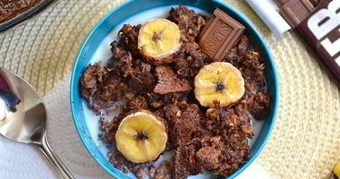 Рецепт Шоколадной овсянки с бананом