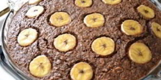 Рецепт шоколадной овсянки с бананом