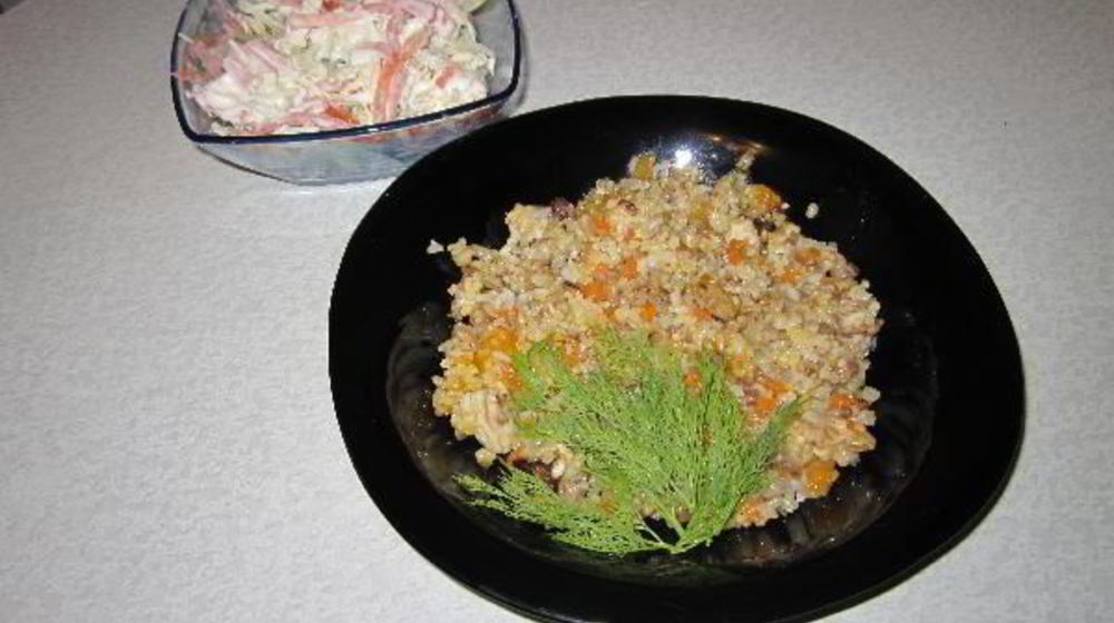 Как приготовить кашу с курицей и курагой