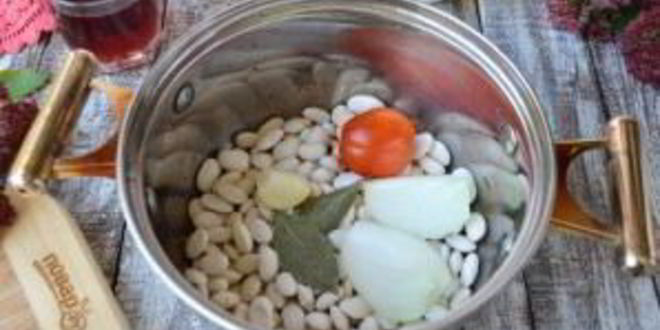 Рецепт перловой каши с фасолью, тыквой и беконом