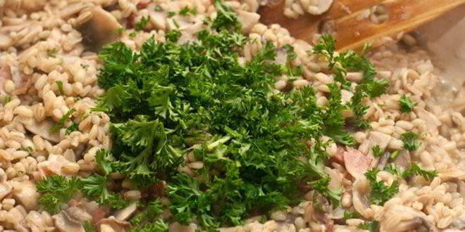 Рецепт перловой каши с грибами и беконом