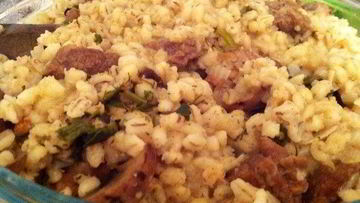 Рецепт Перловой каши с мясом, грибами и овощами