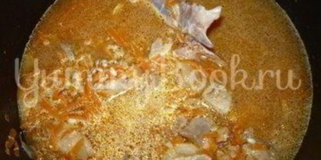 Рецепт перловой каши с томатом и курицей из мультиварки