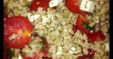 Рецепт Перловки с фетой, томатами и укропом