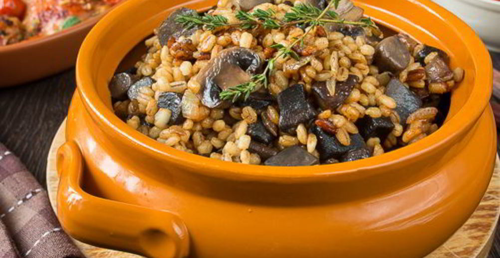 Рецепт перловку с тыквой и грибами