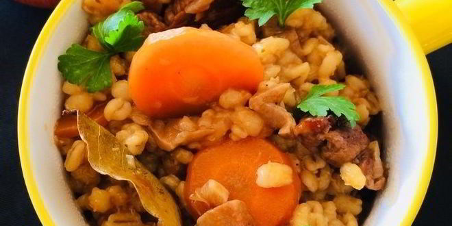 Рецепт перловки с мясом и белыми грибами