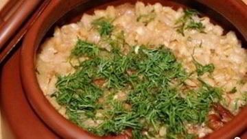 Рецепт Перловки с мясом в горшочке