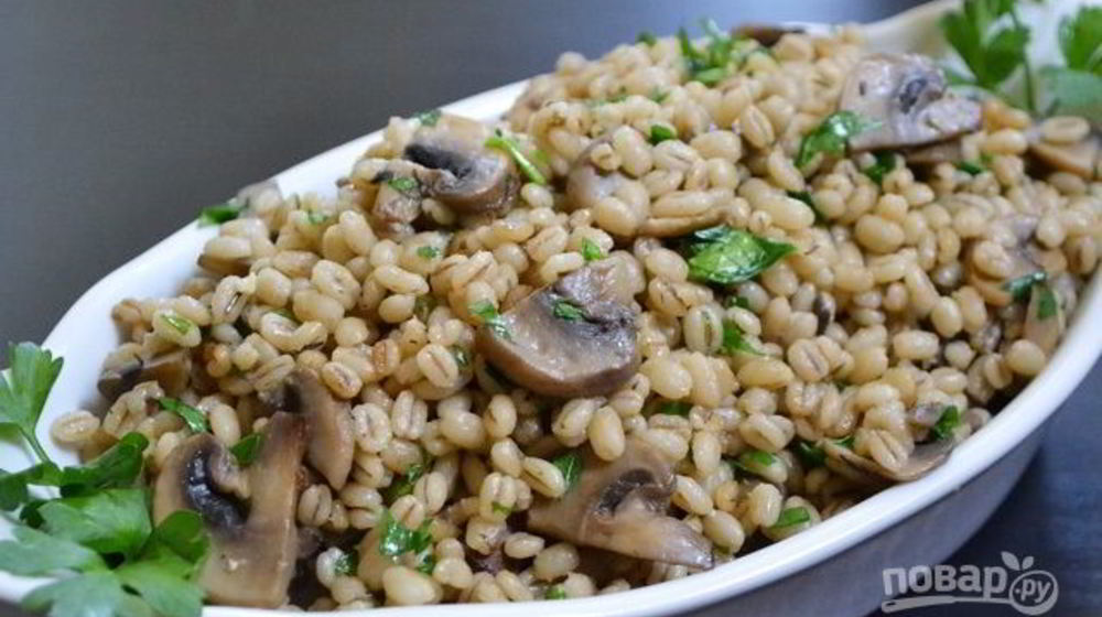 Как приготовить перловку с шампиньонами