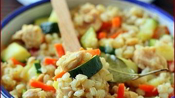 Рецепт Перловки, томленой с бараниной и овощами