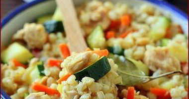 Рецепт Перловки, томленой с бараниной и овощами